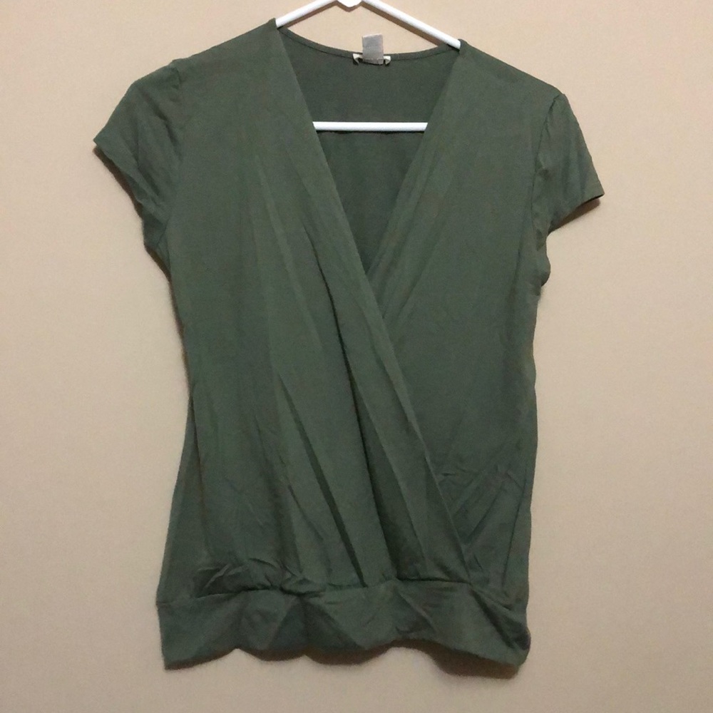 Army green T-shirt